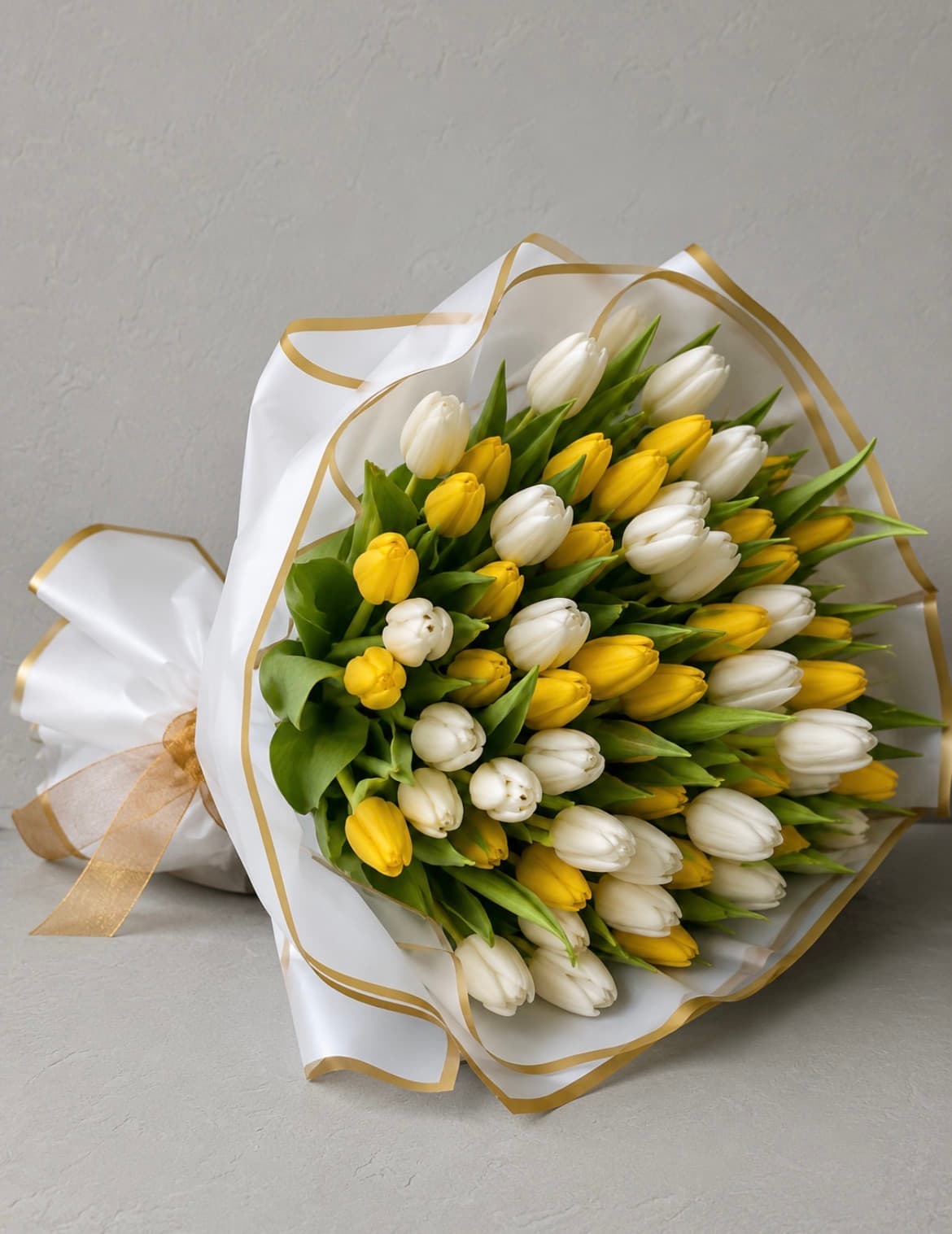 Geelwitte tulpen